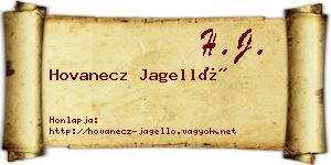Hovanecz Jagelló névjegykártya